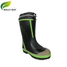 Green Rubber Boots for fishing with rope at top